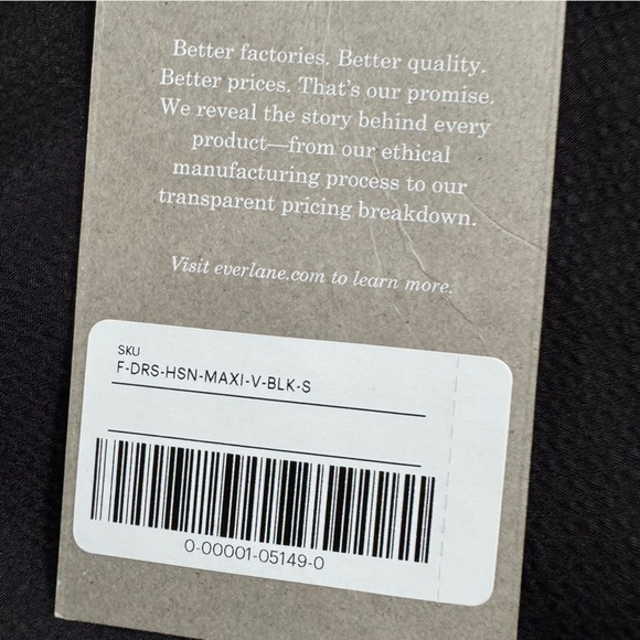 Everlane desss long black silky satin v neck maxi midi slip dress small new - Picture 6 of 15